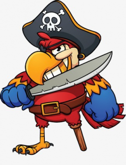 Pirate Parrot, Hat, Broadsword, Belt PNG Image and Clipart for Free ...