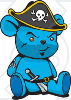Royalty-Free (RF) Clipart Illustration of a Blue Pirate Teddy Bear ...