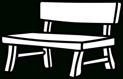 Park Bench Clipart Black And White - Letters