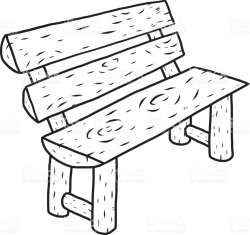 Bench : Bench Clipart Sketch Pencil And In Color Black White Striped ...