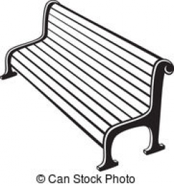 Clip Art Black And White Bench Clipart