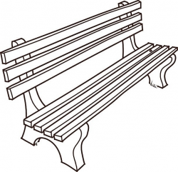 Bench Clipart Black And White - Letters