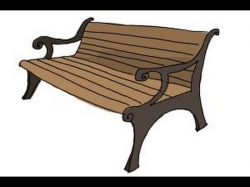 How to draw a bench - YouTube