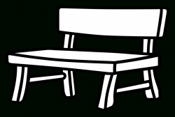 Bench Clipart Black And White - Letters