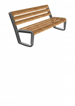 Clipart - Modern bench - Banco moderno