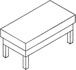 Isometric Of A Carpenter's Bench | ClipArt ETC
