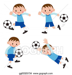 Stock Illustration - Footballer (soccer player) set. Clipart Drawing ...