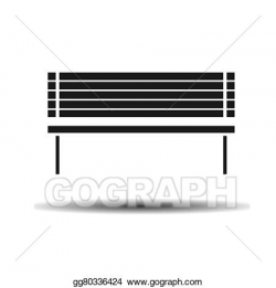 EPS Illustration - Black park bench. Vector Clipart ...