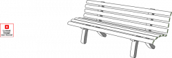Bench clipart black and white - Pencil and in color bench clipart ...
