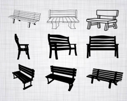 Bench SVG Bundle, Bench SVG, Bench Clipart, Bench Cut Files For Silhouette,  Files for Cricut, Bench Vector, Svg, Dxf, Png, Eps, Bench Design