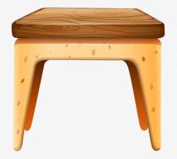 Cartoon Painted Bench, Wooden Bench, Four Legs, Furniture PNG Image ...