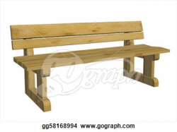 Wooden park bench, 3d | Clipart Panda - Free Clipart Images