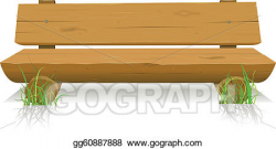 Vector Clipart - Wood bench. Vector Illustration gg60887888 - GoGraph