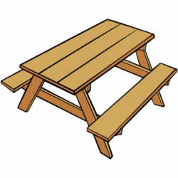 Bench Clipart Wood Table