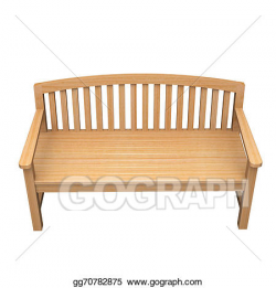 Clipart - Wooden bench on white. Stock Illustration gg70782875 - GoGraph
