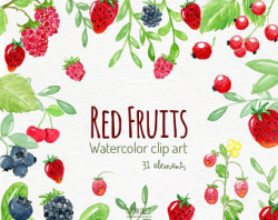 Watercolour berries | Etsy