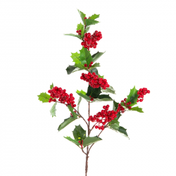 Holly berry branch - red - Clip Art Library