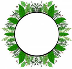 Leaf and Berry Round Border Clip Art by LaFountaine of Knowledge