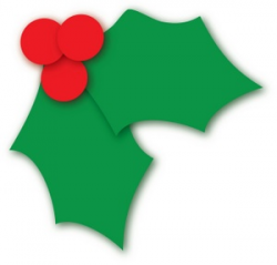 Free Christmas Clipart Image - Holly Leaves and Holly Berries