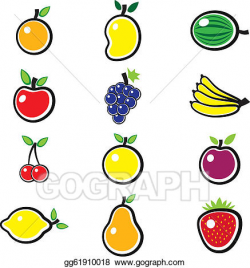 Vector Illustration - Collection of fresh, colorful and organic ...