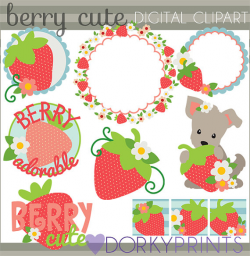 Strawberry Clipart Set -Personal and Limited Commercial Use- Berry ...