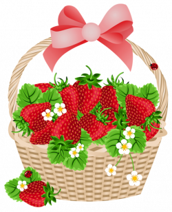 Basket with Strawberries Transparent PNG Clipart | Fruit Clip Art ...