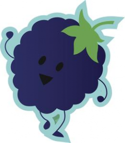 Cute Kawaii Dancing Fruit Cartoon Emoji - Blue Raspberry Vinyl Decal ...