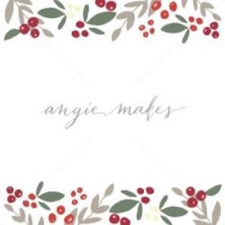 Cute Winter Holly Berry Wreath - Angie Makes Stock Shop