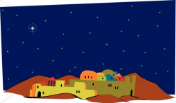 Over Colorful Bethlehem | Nativity Clipart