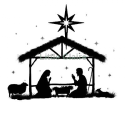 away in a manger Silhouette Clip Art | Christmas Nativity ...