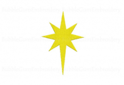 Star of Bethlehem Embroidery Design Instant Download
