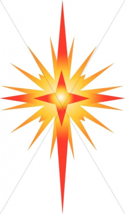 Bright Star of Bethlehem Clipart | Christian Star Clipart