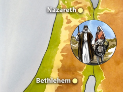 Free Bible images: Mary and Joseph travel to Bethlehem where Jesus ...