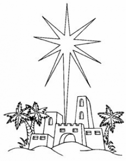 28+ Collection of Star Of Bethlehem Clipart Black And White | High ...
