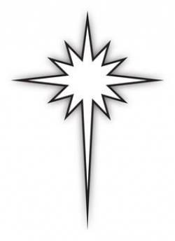 Black and White Epiphany Star Clipart | Bethlehem, Clip art and Star