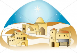 Bethlehem Clipart | Christmas painting | Nativity clipart ...