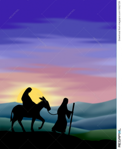 Journey To Bethlehem Illustration 1062729 - Megapixl