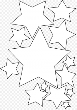 Black and white Line art Star of Bethlehem Clip art - Black Stars ...