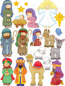 Nativity Digital Clip Art Set -Personal and Commercial- Christmas ...