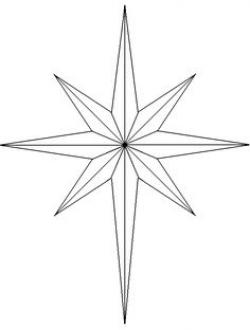 Printable Bethlehem star pattern. Use the pattern for crafts ...