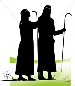 Silhouette Shepherds | Nativity Clipart