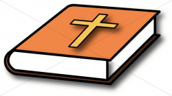 Bible with Orange Cover | Bible Clipart