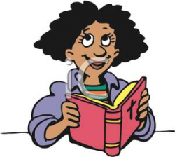 An African American Woman Reading the Bible - Royalty Free Clipart ...