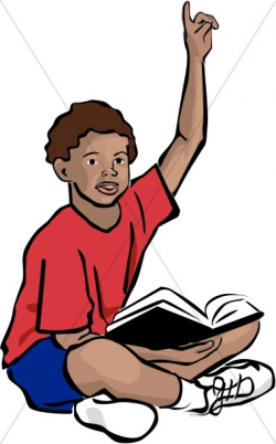 African American Youth with Bible | Sunday School Clipart