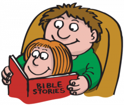 Image: Dad reading Bible stories to his daughter | Christart.com