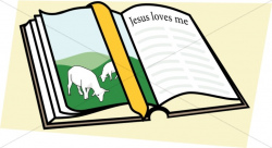 Childrens Open Bible | Bible Clipart