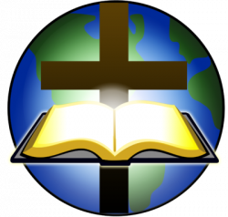 Image: Bible and Cross before Globe | Cross Image | Christart.com