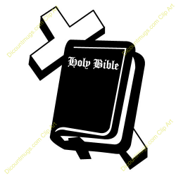 Holy Bible Clip Art | Clipart 11367 Cross & Bible - Cross & Bible ...