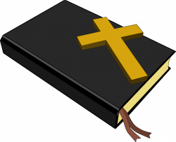Clipart - Bible And Cross