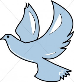 Blue Dove Ascending | Dove Clipart